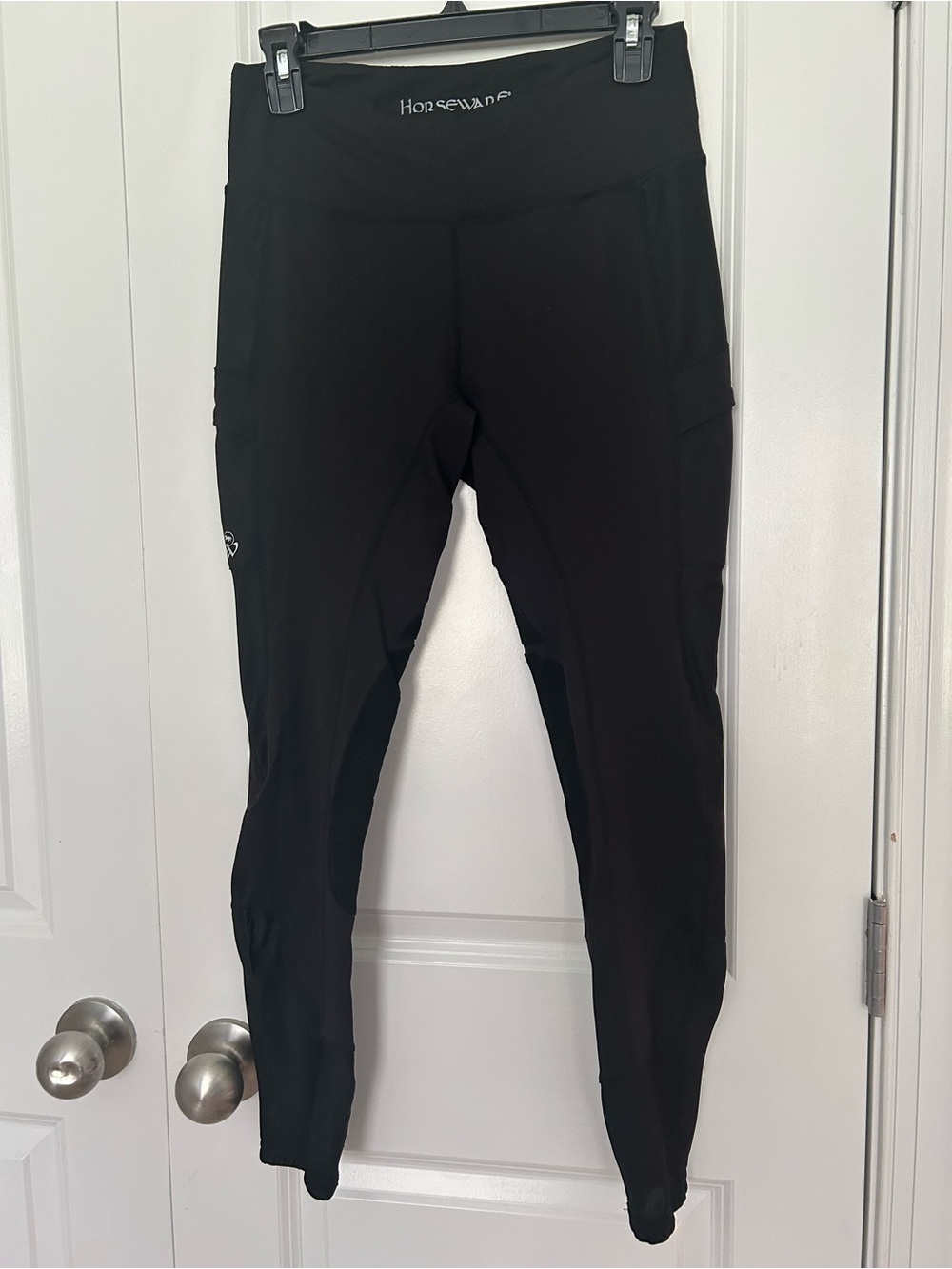 Horseware Ireland Black Riding Tights with Side Pockets - Picture 2 of 9